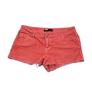 BDG Urban Outfitters Low Slung Corduroy Cutoff Shorts Size 30 Coral Orange Pink